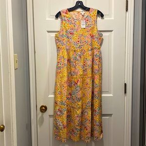 NWT J.Crew multi tier maxi dress